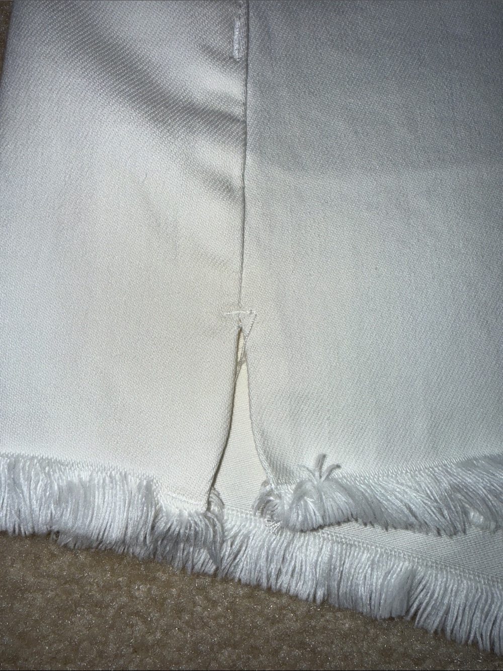Liverpool White Frayed Hem Denim Shorts - Picture 7 of 7